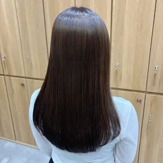 セミロング カラー ヘアアレンジ 🐰あみ【艶カラー/ 縮毛矯正】🫧のヘアスタイル