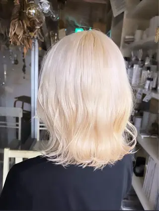 カラー ブリーチෆ‪髪質改善 🎀ོ白岩亜実🎀ོのヘアスタイル
