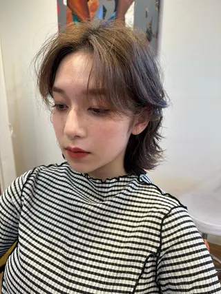 ミディアム 古沢 新のヘアスタイル