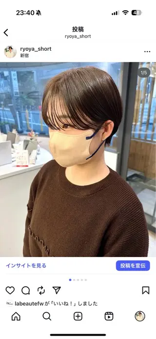 ショート 骨格診断で絶対可愛い ✨丸みショート✨凌弥のヘアスタイル