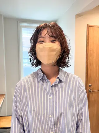 ミディアム パーマ ミディアムパーマ /癖毛パーマのヘアスタイル