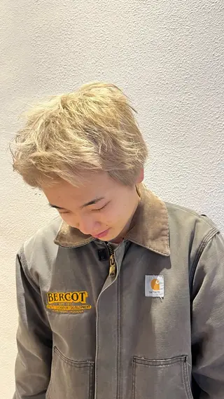 ショート メンズ メンズパーマ/ メッシュ📍ユリのヘアスタイル