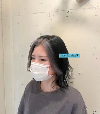 ミディアム カラー さとう ちほみ🐼のヘアスタイル