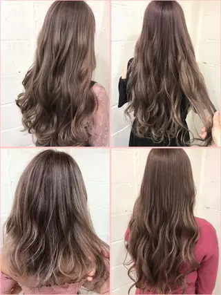 ロング カラー ササ キのヘアスタイル