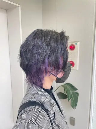 ショート カラー ヘアアレンジ 艶髪✨寒色カラー✨ 翁長孝輔のヘアスタイル