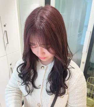 セミロング カラー GOODDAY ヘアサロンのヘアスタイル