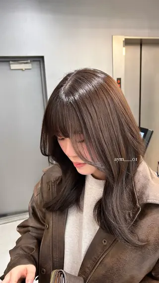 ミディアム 韓国ヘア AYUMIのヘアスタイル