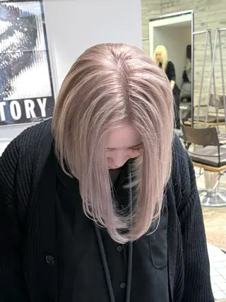 ミディアム カラー 色落ち綺麗透明感カラ /ボブ/ナカツヒカルのヘアスタイル