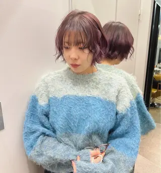 ショート カコ/レイヤーカット ヘアアレンジのヘアスタイル