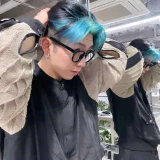 ショート カラー メンズ 花香竜太/エクステ /ハイトーンカラーのヘアスタイル