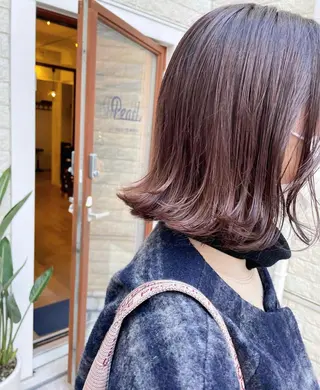 ミディアム カラー 髪質改善ストレート✨ パーマヘア✨YUKIのヘアスタイル