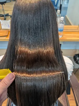 ロング 髪質改善アンブリーチ 店長みやけななのヘアスタイル