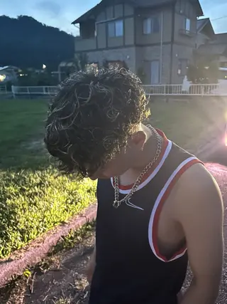 ショート パーマ メンズ HIRO GINZA barber shop 横浜店所属・ヒロ銀座　無料 フェード　細内のヘアスタイル