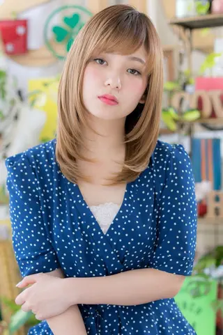 ミディアム 小顔カット得意🌟 岩渕麻由のヘアスタイル