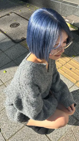 ミディアム カラー 🍓ハイトーンカラー 🎀nene🍓のヘアスタイル