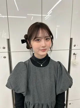 ロング 加藤 優里のヘアスタイル