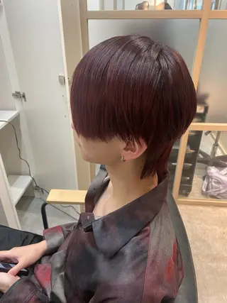 ミディアム カラー メンズ EMANON新宿南口所属・🦄中性ウルフ ☁️Shiori🦄のヘアスタイル