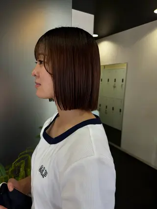 ショート 艶カラー/ベージュ カラー/tuburaのヘアスタイル