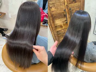 ロング 縮毛矯正/ブリーチ なしダブルカラー輝希のヘアスタイル