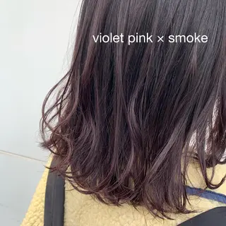 ミディアム カラー RINA🧤 デザインとボブのヘアスタイル