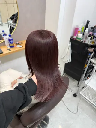 セミロング カラー ヘアアレンジ 💗横浜美容室 💗HARUNAのヘアスタイル