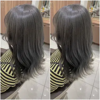 セミロング カラー 全席個室　暖色カラー Zina松園優香🌸のヘアスタイル