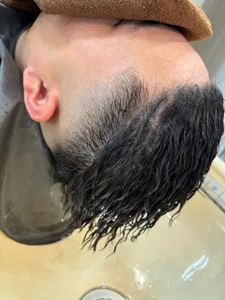 ミディアム パーマ メンズ 永畑 亮太のヘアスタイル