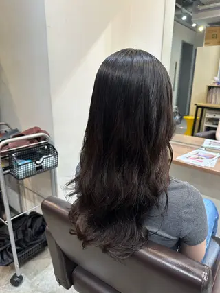 ロング カラー パーマ 巻けるケア縮毛矯正✨ ケアカラー✨山下のヘアスタイル