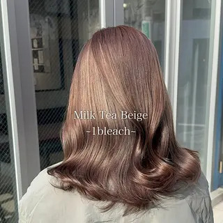 セミロング カラー THESALONS所属・🤍ブリーチカラー /寄田龍樹🤍のヘアスタイル