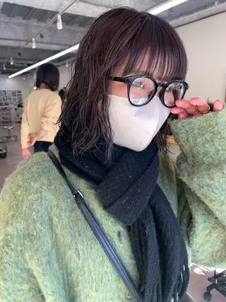 ミディアム パーマ AR.MARA hair  studio所属・ウェーブパーマ サトウヒカルのヘアスタイル