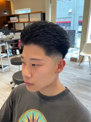 ショート メンズ パーマ/フェード🔥 佐々木波人のヘアスタイル