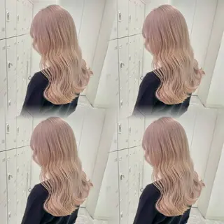 ロング カラー ダメージレスハイ トーン💖kanonのヘアスタイル