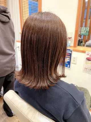 セミロング カラー アザマ　ヤスカツ _rosso 川口のヘアスタイル