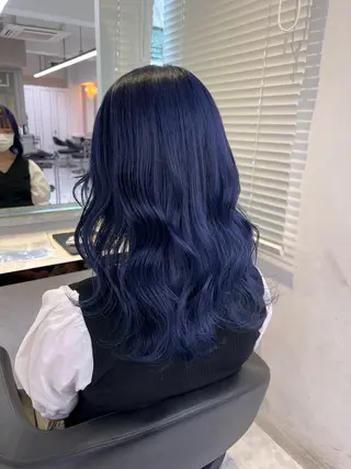 セミロング カラー ヘアアレンジ 💕上野美容師☁ ブリーチ💖サワのヘアスタイル