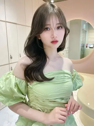 ロング カラー 似合わせカットカラー 吉田こうすけのヘアスタイル