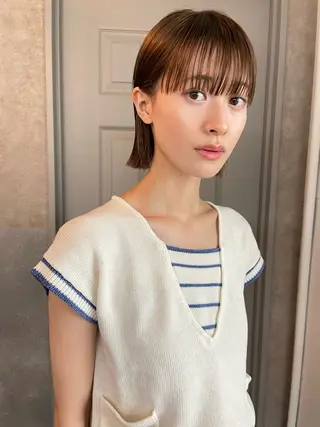 ショート ボブ顔周りカット honokaのヘアスタイル