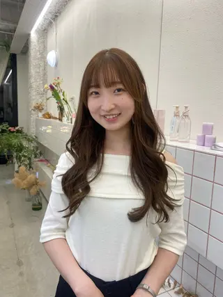 ロング カラー NIKO/名古屋/ 伏見/花屋併設のヘアスタイル