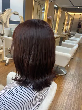 ミディアム カラー ヘアアレンジ 韓国ヘア sasugaのヘアスタイル