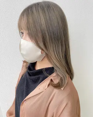 ミディアム カラー コイデ リュウセイのヘアスタイル