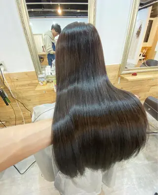 ロング カラー ヘアアレンジ ハイライト、レイヤー カット/西梅田/中西のヘアスタイル