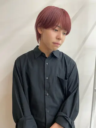 ショート カラー メンズ カットモデル/ ハイトーン/ゆうあのヘアスタイル