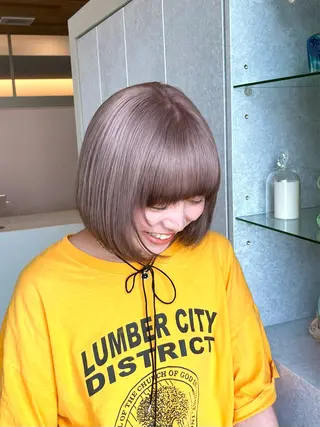 ショート カラー 🐰艶カラー🪙 美髪矯正/AYUNAのヘアスタイル