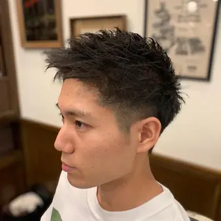 ショート パーマ メンズ HIROGINZA ヒロ銀座 青山所属・マツオ リュウホウ🐉のヘアスタイル