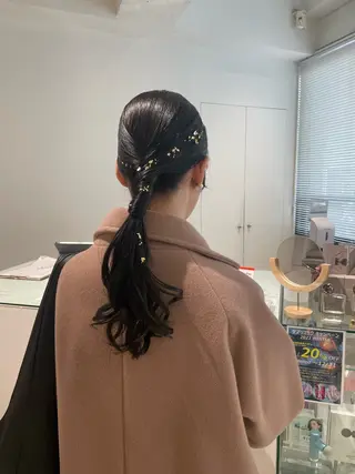 セミロング ヘアアレンジ loely 💞miyuのヘアスタイル