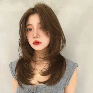 ロング 透明感カラー/ブリー チなし/松原和志のヘアスタイル