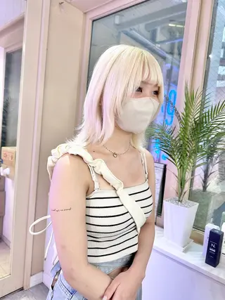 ショート カラー ❄️💛エクステ ブリーチ❄️yukiのヘアスタイル