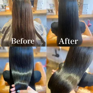 ロング カラー 髪質改善×矯正🫧 韓国ヘアasamiのヘアスタイル