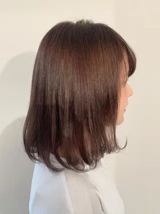 ミディアム カラー パーマ ヘアアレンジ 加藤 綾華のヘアスタイル