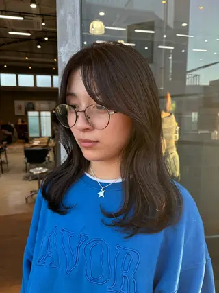 ミディアム カラー パーマ ヘアアレンジ 押切 響 のヘアスタイル