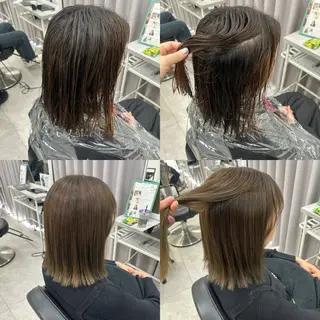 ミディアム パーマ 髪質改善/美髪カラー 🫧RISA🎀のヘアスタイル